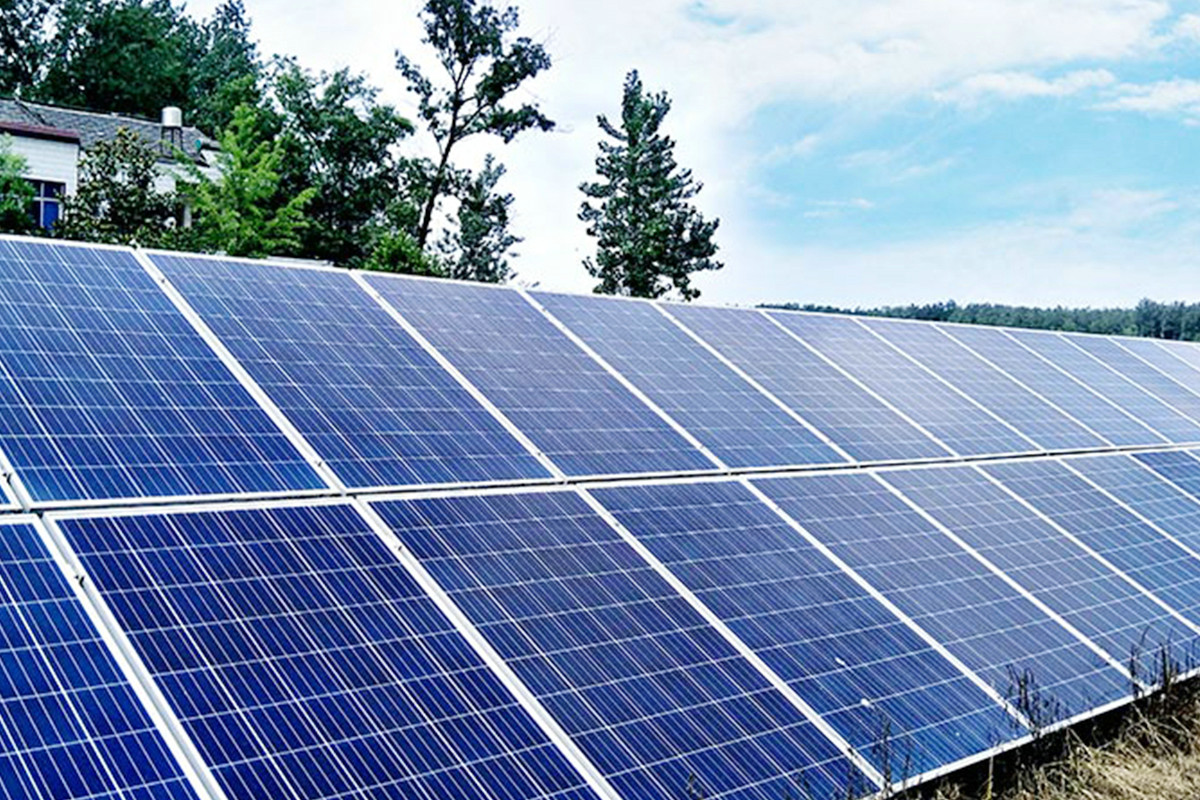 Grupo de usina solar residencial na cobertura do grupo na China